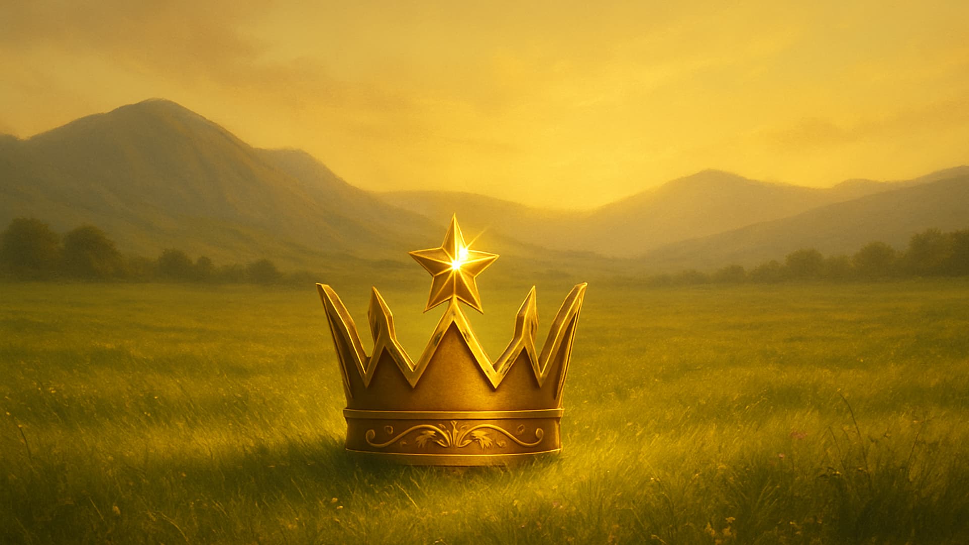 The glowing crown of Avlli in a golden field
